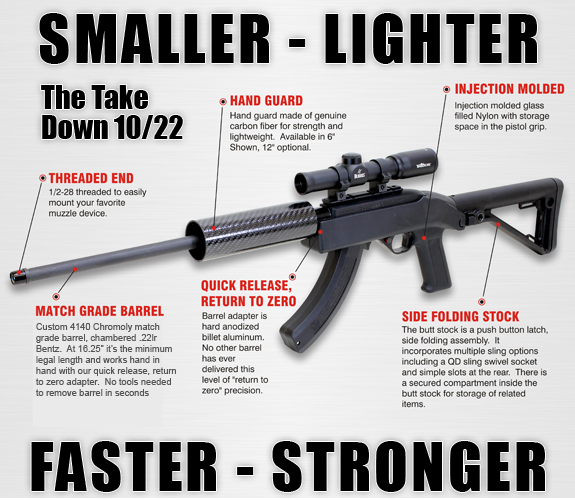 Ruger 10 22 takedown stock options